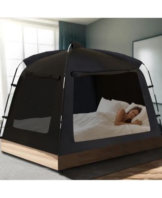 Indoor Privacy Bed Tent FULL size – Cozy Blackout Canopy for Better Sleep