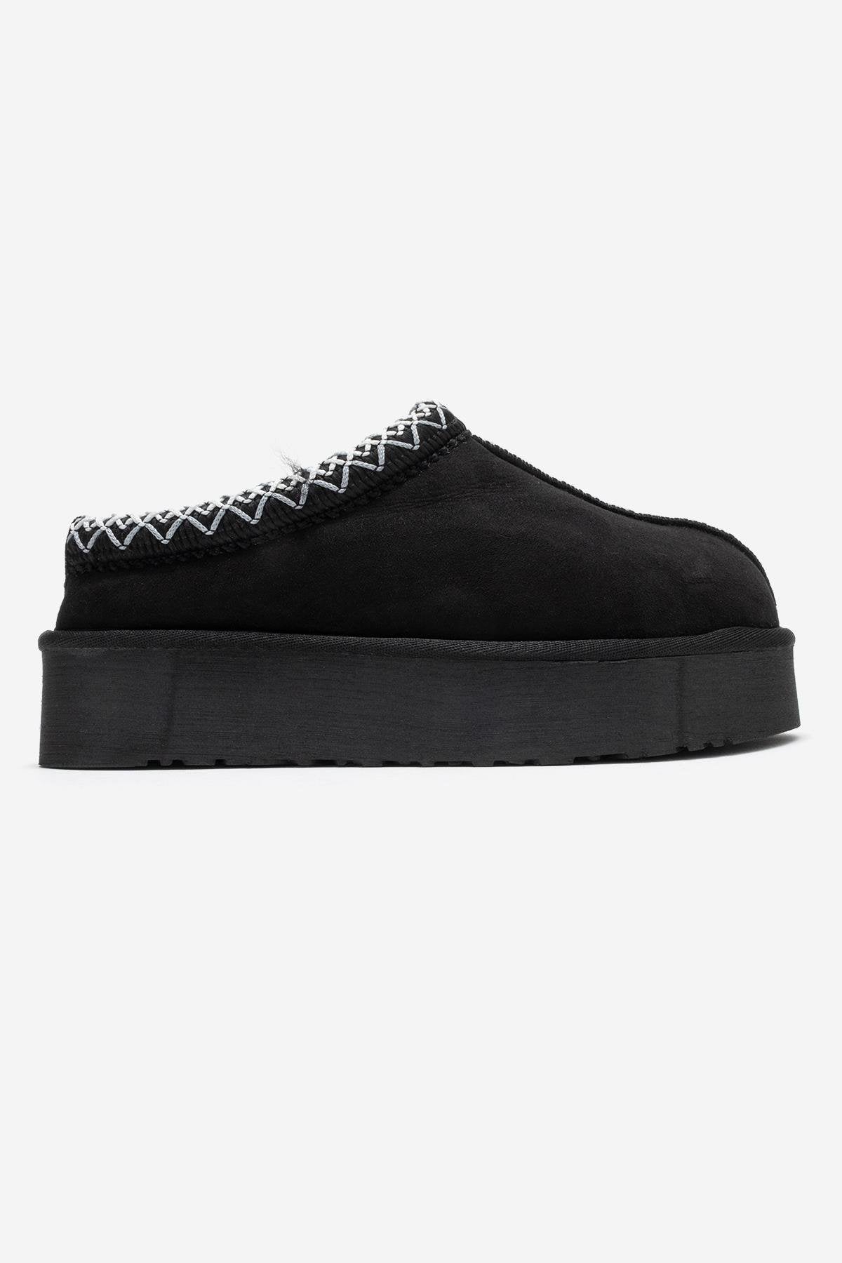 Forever & Always Shoes Women's Avelia Leather Winter Slippers