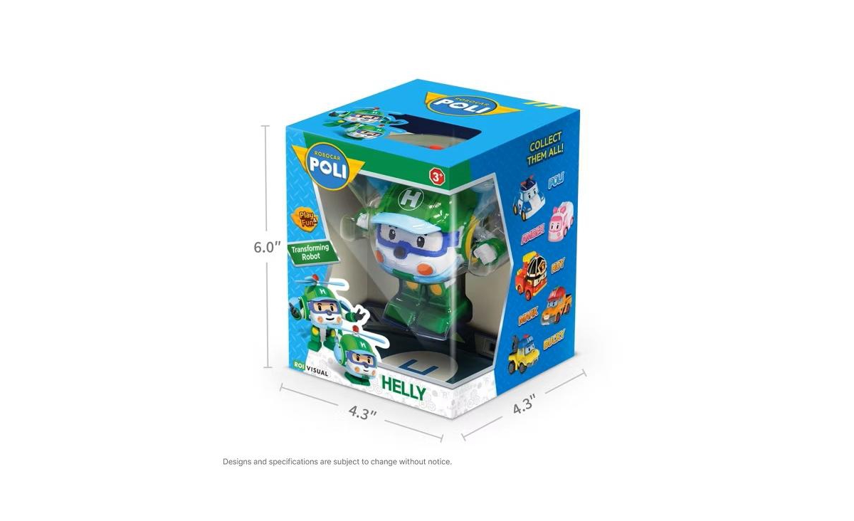 Robocar Poli 2PCS 4" Transforming Robots (Poli & Helly)