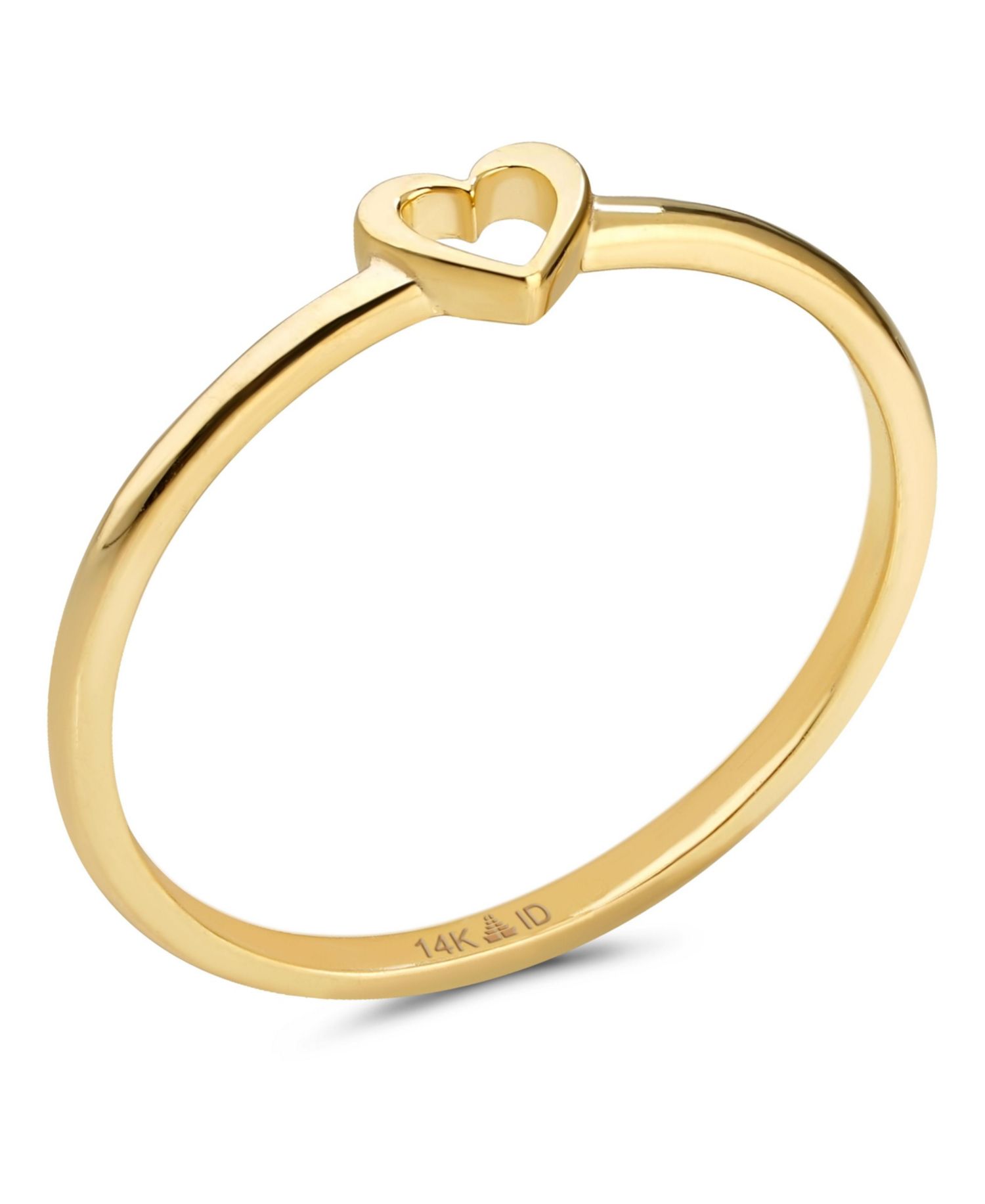 Open Heart Ring in 14K Gold