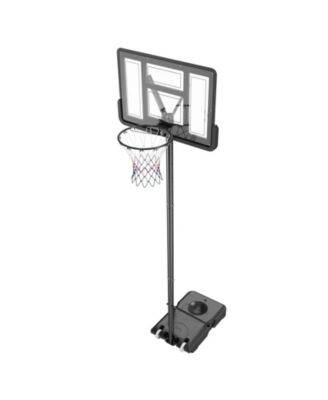 44-Inch Adjustable Basketball Hoop, 4–10 ft Portable Backboard System with Wheels and Fillable Base