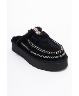 Women's Yalina Leather Platform Moccasin Slippers
