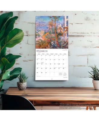 Claude Monet | 2026 12 x 24 Inch (Hanging) Monthly Square Wall Calendar | Foil Stamped Cover | Plastic-Free