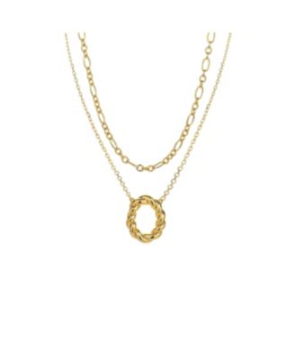 18K Gold Plated Sterling Silver Luxe Necklace Layers Set Holiday Gift Idea