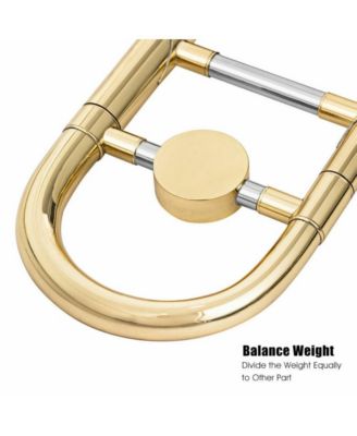 B Flat Brass Trombone with Mouthpiece