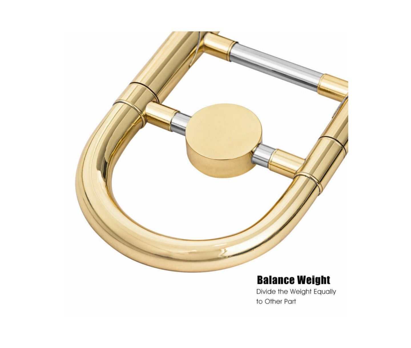 Детская игрушка HONGGE B Flat Brass Trombone with Mouthpiece — фото 5