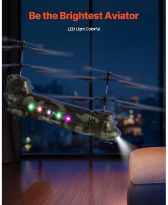 RC Helicopter 2.4GHz Military 3.5-Channel with LED Lights