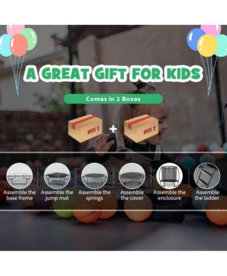  8 Foot ASTM Certified Recreational Trampoline with Ladder