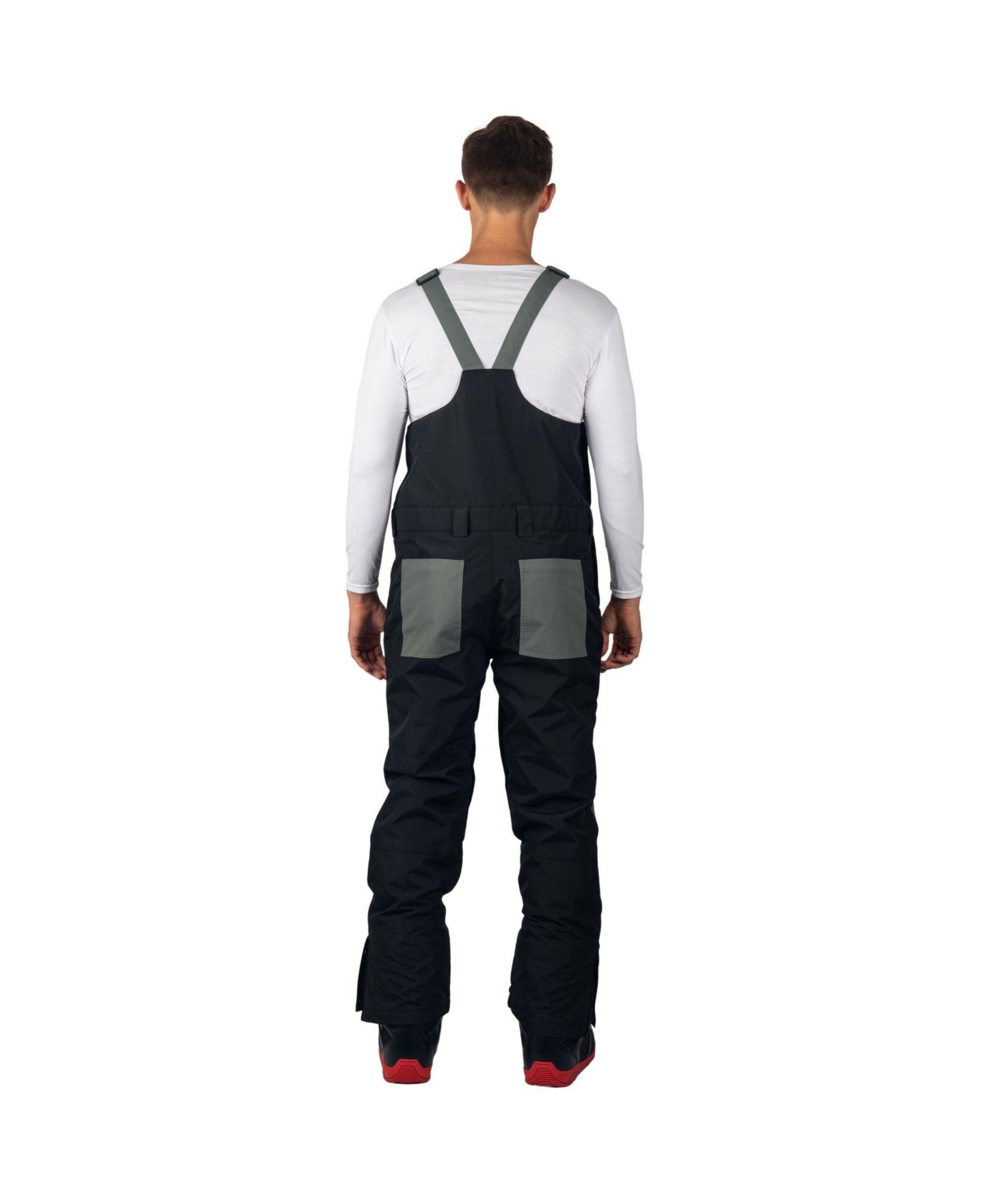Мужские брюки Alpine Swiss Snow Bib 10K Waterproof Ski Overalls Insulated Snowboard, цвет: Чёрный — фото 6