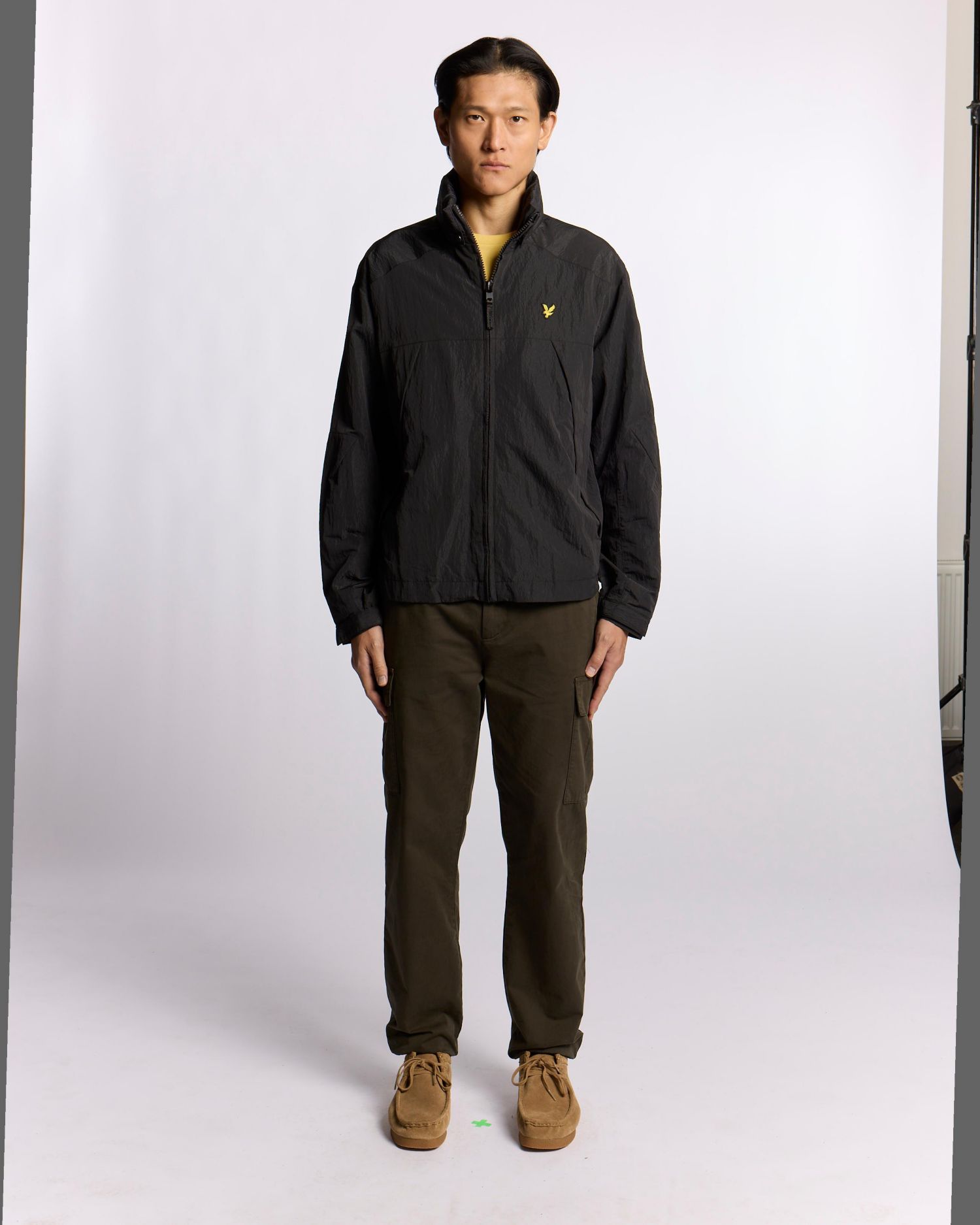 Men's Long Sleeve Fold Away Hood Jacket