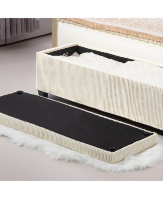 47 Inches Storage Ottoman Bench, Foot Rest with Removable Lid