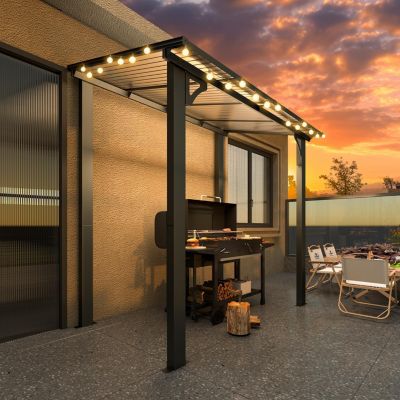 8' x 5' Wall Mounted Gazebos Pergola