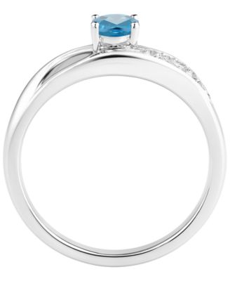 Lab Grown Multi Gemstone Ring in Sterling Silver (also in 14k Gold Over Sterling Silver)