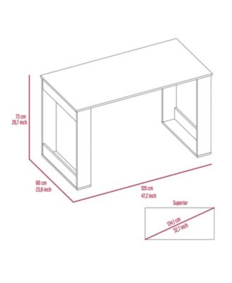 Lacey Rectangle Computer Desk Smokey Oak