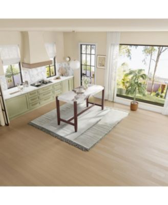 Counter Height Faux Marble Bar Dining Table