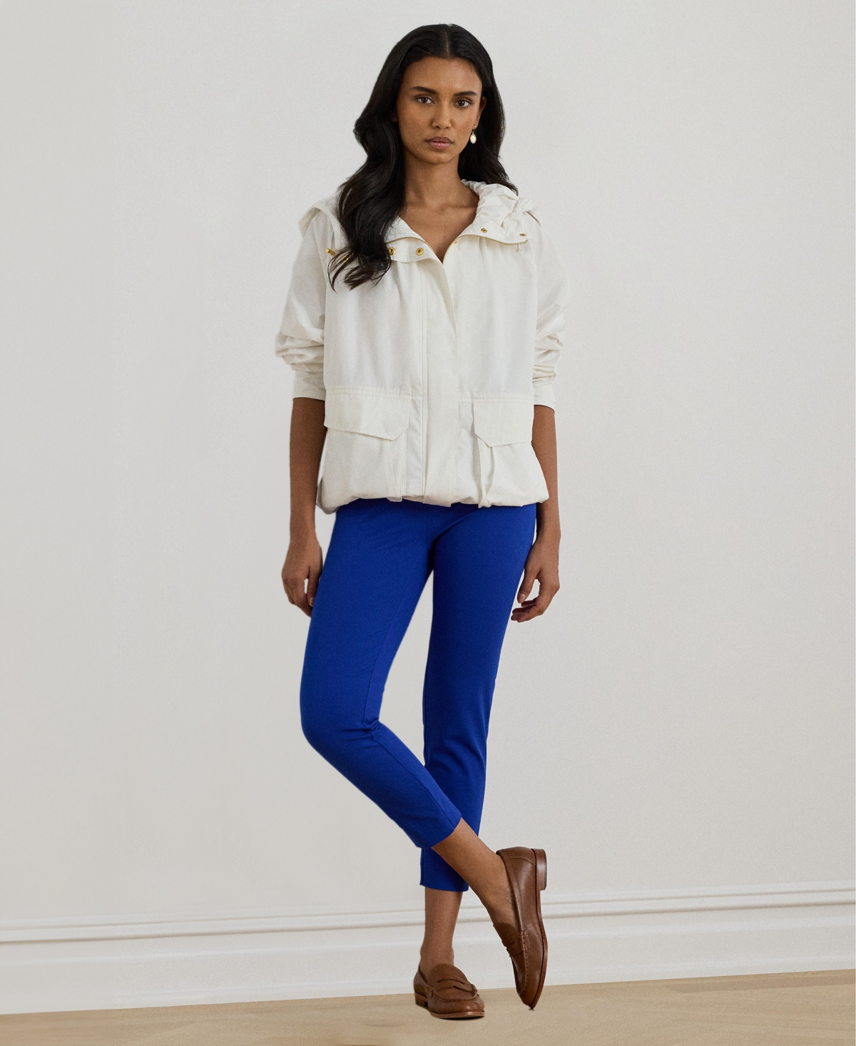 Lauren Ralph Twill Cropped Skinny Pant