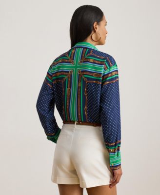 Women's Relaxed Fit Belting and Polka-Dot Shirt