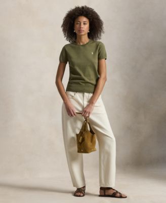 Women's Short-Sleeve Crew Neck Sweater