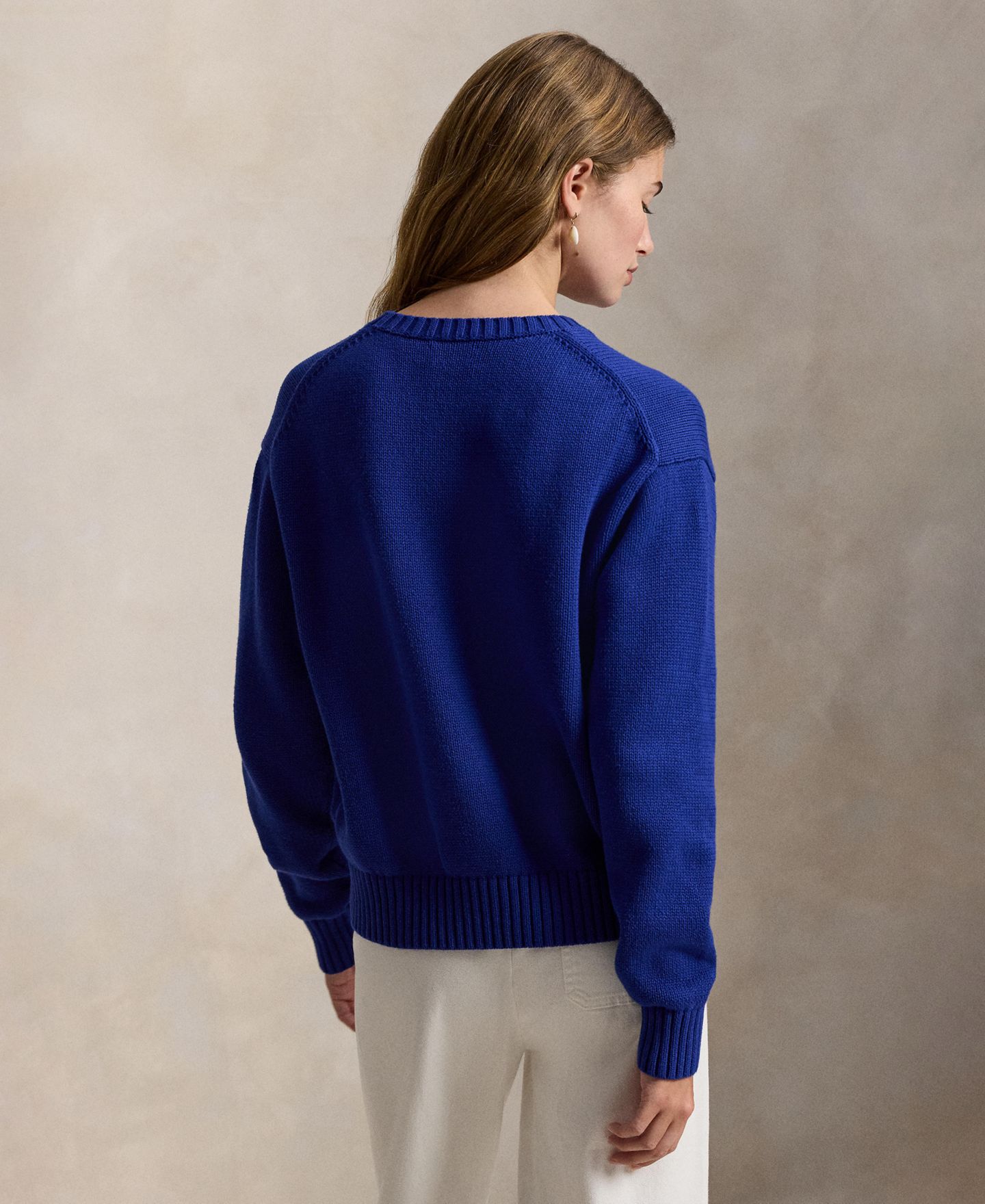 Женский свитер Polo Ralph Lauren Polo Bear Crew Neck, цвет: Королевский синий — фото 5