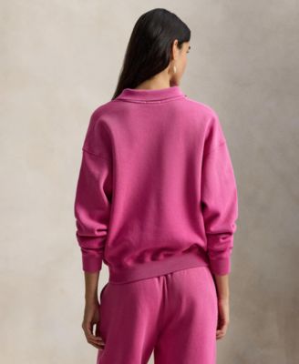 Women's Polo-Collar Fleece Pullover