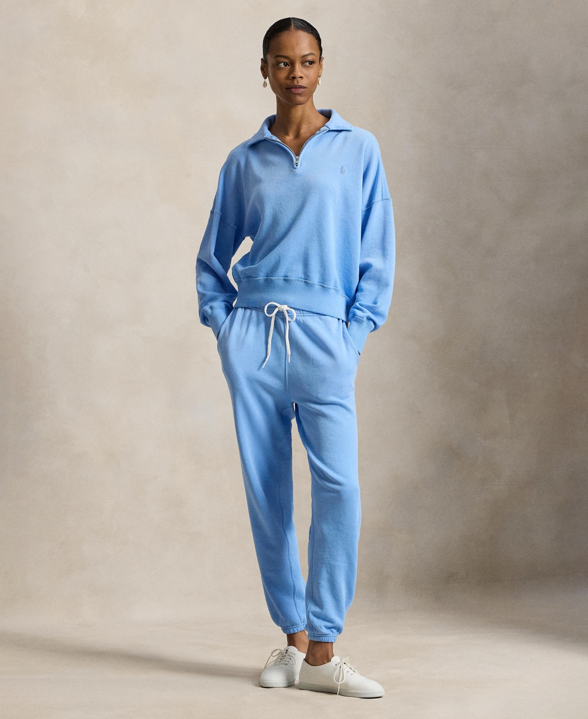 Polo Ralph Lauren Women's Lightweight Fleece Quarter-Zip Top