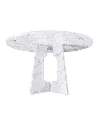 47" Round Marble Farmhouse Dining Table