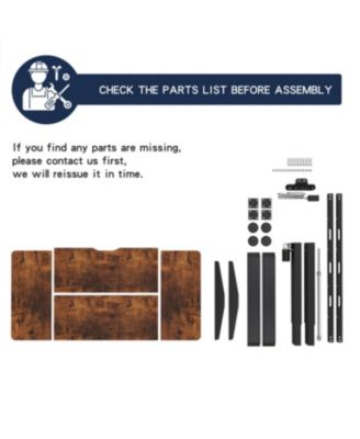 Streamdale Electric Standing Desk - Height Adjustable Computer Table (47" Rustic Brown