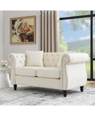 3-seater + 2-seater Combination sofa.Beige Velvet
