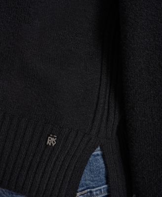 Women's Long Sleeve Bell Sleeve Relaxed Crew Neck Sweater