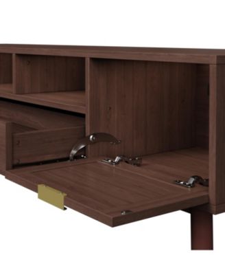 Wood TV Stand for 75" TVs with Soft-Close Doors