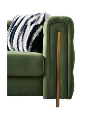 Chesterfield Modern Tufted Velvet Living Room Sofa 84.25"W Couch Mint Green