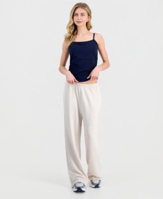 Juniors' Wide-Leg Fleece Sweat Pants  