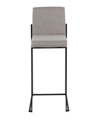 Fabric Fuji Contemporary High Back Counter Stool, Set of 3