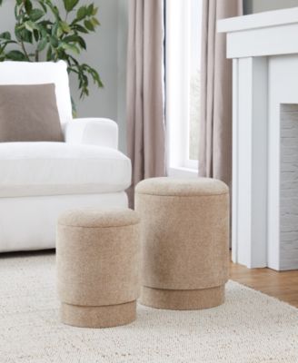 2-Pc. Fabric Marla Upholstered Contemporary Ottoman Set