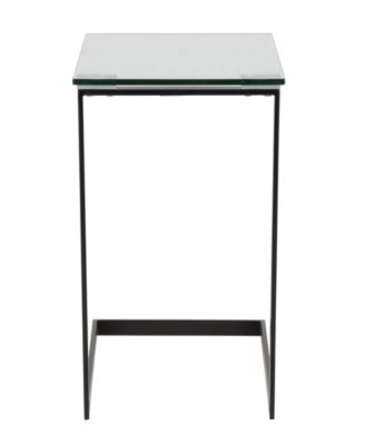 22.5" Glass Zenn Contemporary End Table