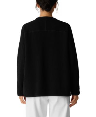 Women's V-Neck Snap Front Jacket, Regular And Petites