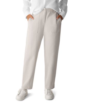 Women's Easy Tapered Zipper & Button Mid Rise Pants