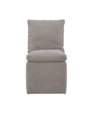 Accent Dining Chair with Castors - Squared Back - Truffle Upholstry