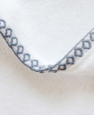 Quick-Dry Cotton Decorative Border 6 Pack Hand Towel Set