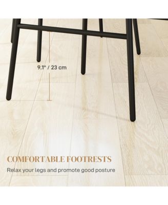 Rat Counter Height Bar Stools Set of 2 Barstools with Back