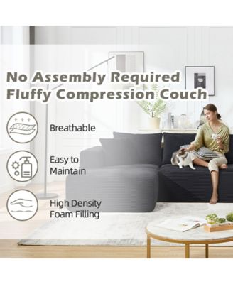 Modular Sectional Sofa Couches L-Shape Couch 3 Seat Modular Sofa Memory Foam Sectional Couches