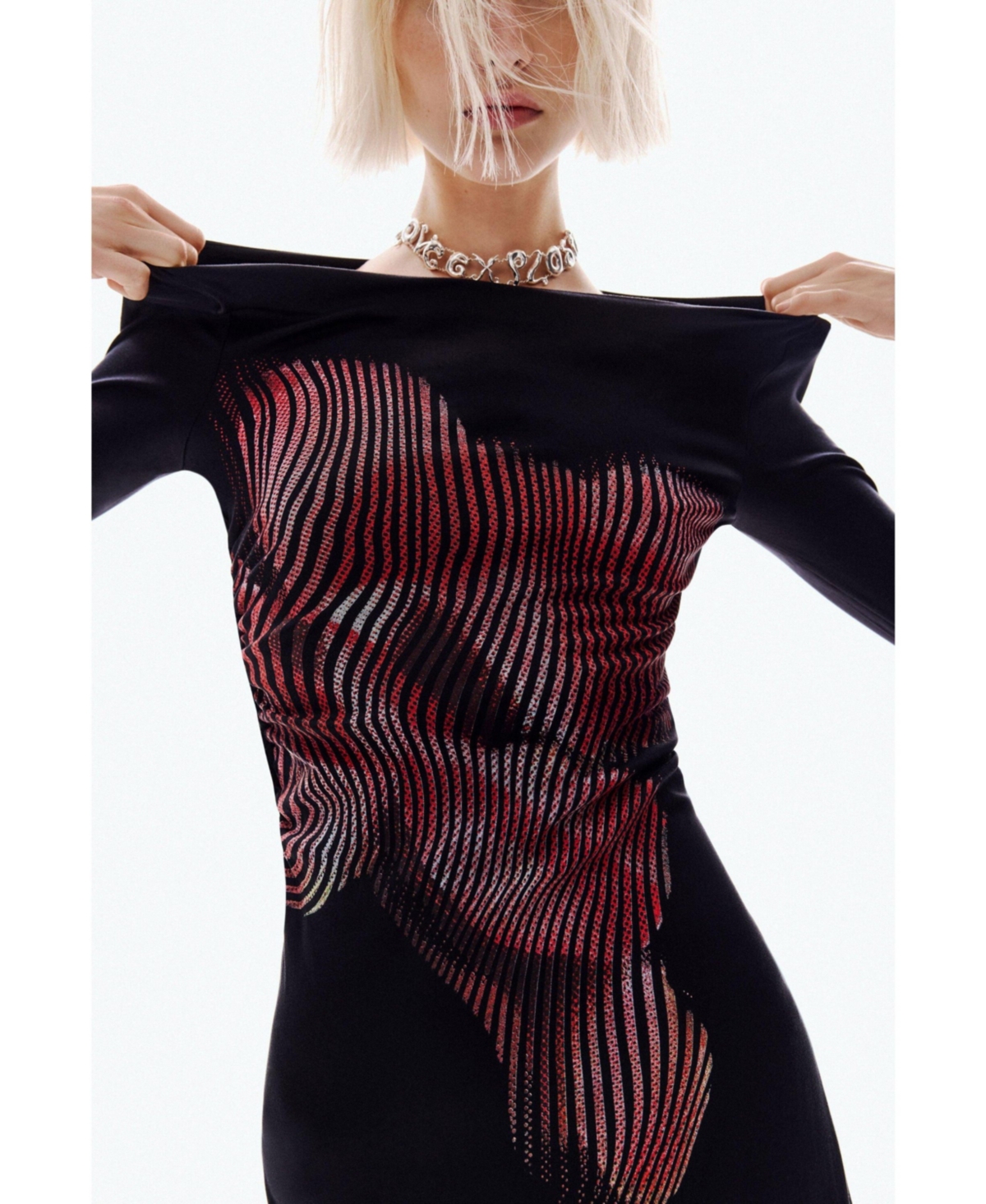 Desigual Women's Pixelated midi dress