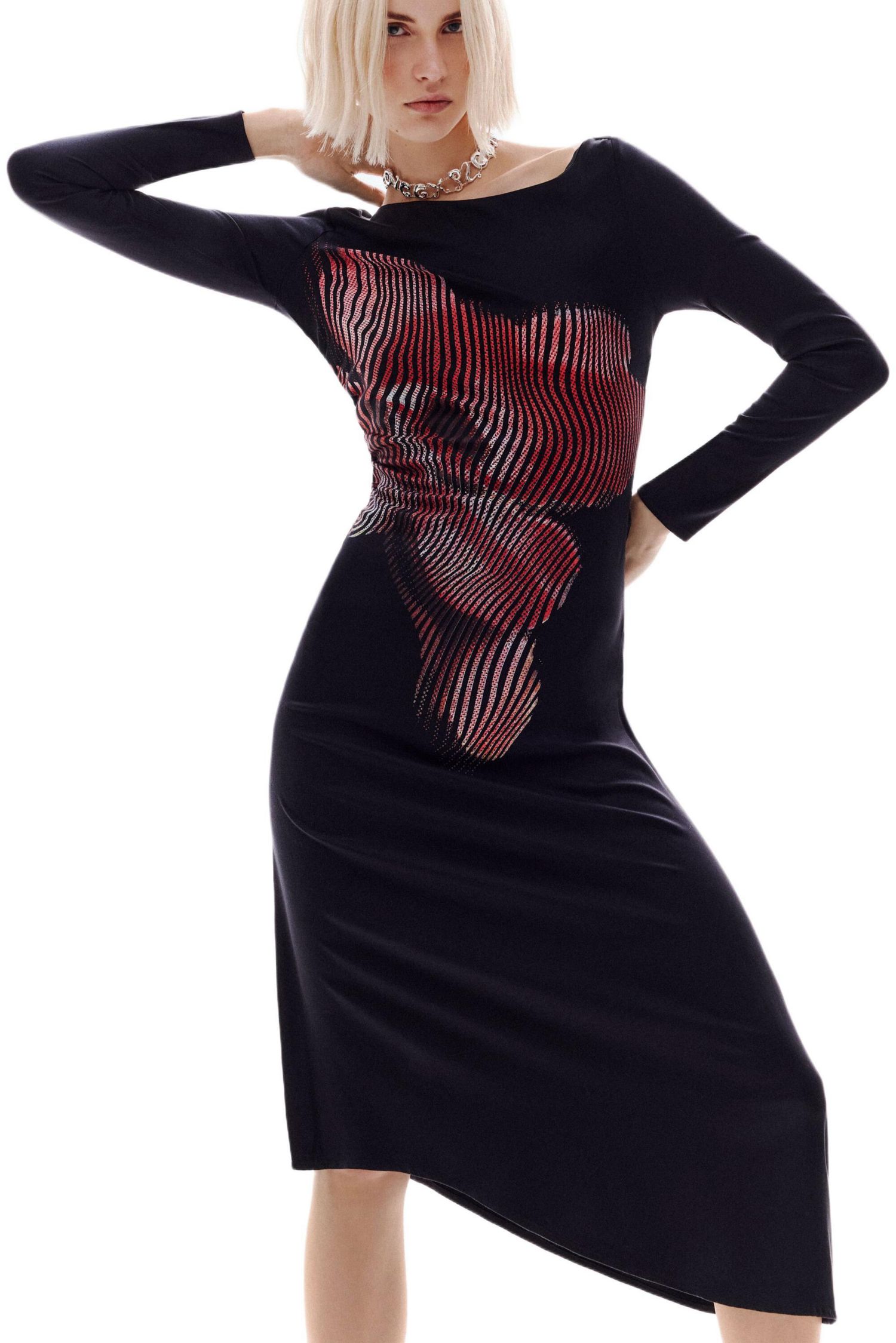 Women's Pixelated midi dress