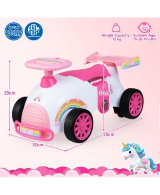 Kids Ride On Sliding Car with Music and Storage