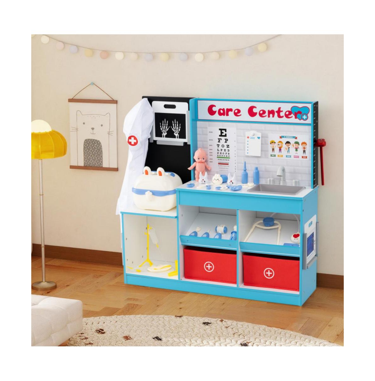 Hongge Kids Medical Center Playset with Doctor Tools and Interactive Clinic Features