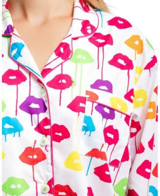 Women's ganic Cotton Poplin Button Down Long Sleeve Pajama Set