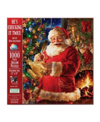 Hes Checking it Twice 1000 piece Jigsaw Puzzle for Adults Christmas