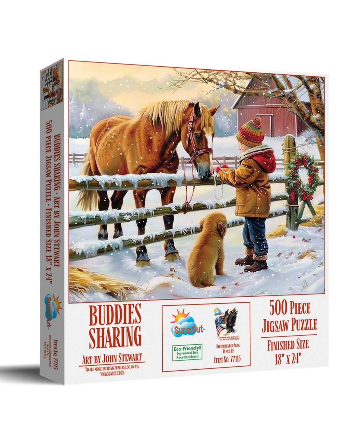 SunsOut Buddies Sharing 500 piece Jigsaw Puzzle for Adults