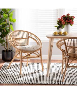 Adrina 23" Rattan Bohemian Dining Chair