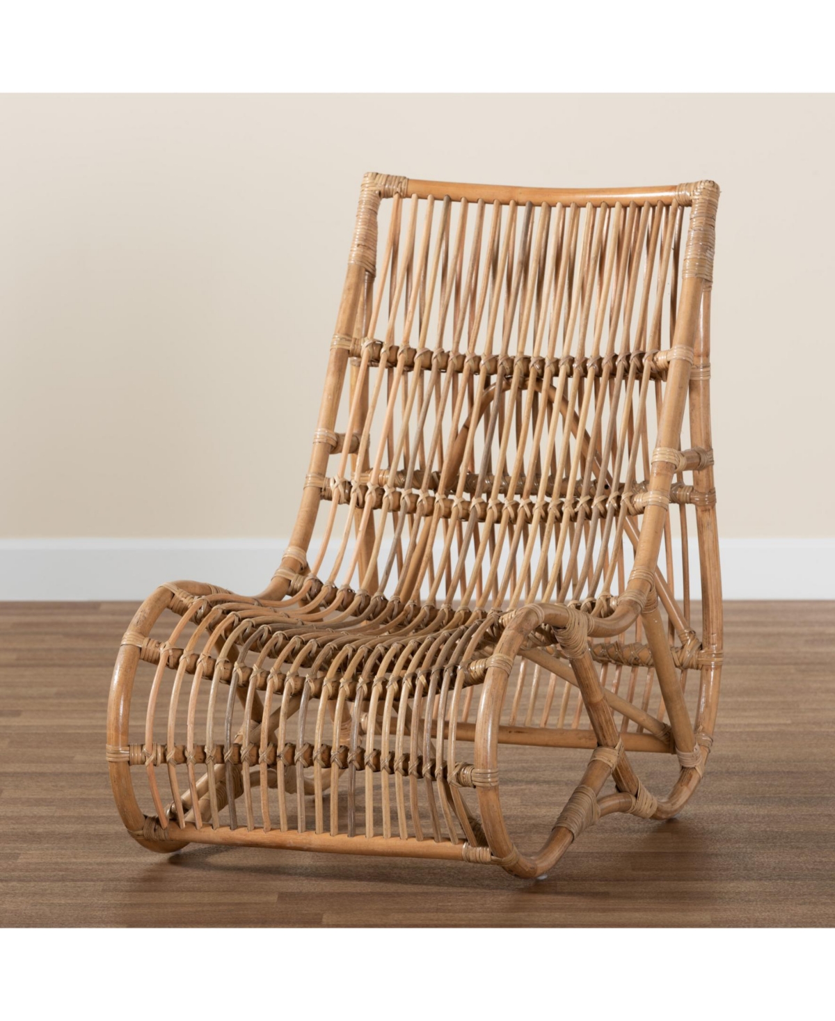 Furniture Genera 36" Rattan Bohemian Lounge Chair